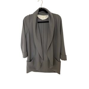Aritzia Wilfred Chevalier Open-front blazer jacket grey size 8